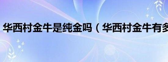 华西村金牛是纯金吗（华西村金牛有多少斤）
