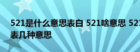 521是什么意思表白 521啥意思 521可以代表几种意思