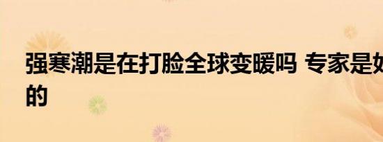 强寒潮是在打脸全球变暖吗 专家是如何解读的