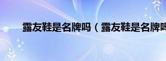 露友鞋是名牌吗（露友鞋是名牌吗）