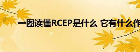 一图读懂RCEP是什么 它有什么作用