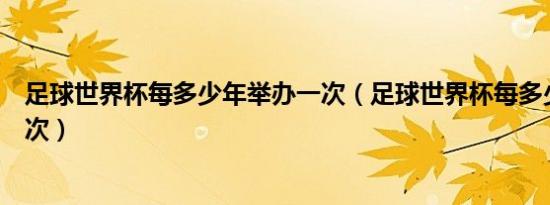 足球世界杯每多少年举办一次（足球世界杯每多少年举办一次）