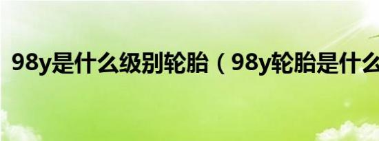 98y是什么级别轮胎（98y轮胎是什么意思）