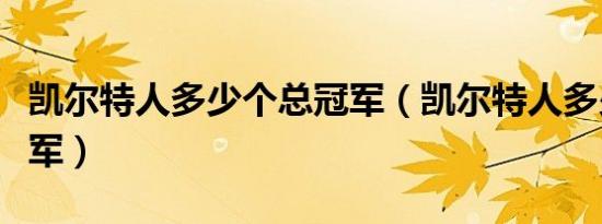 凯尔特人多少个总冠军（凯尔特人多少个总冠军）