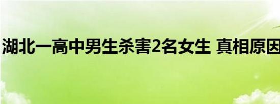 湖北一高中男生杀害2名女生 真相原因是什么