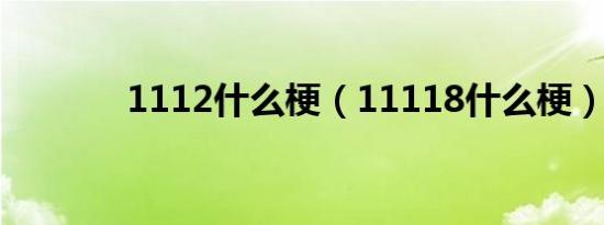 1112什么梗（11118什么梗）