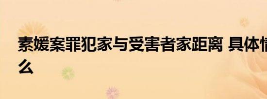素媛案罪犯家与受害者家距离 具体情况是什么