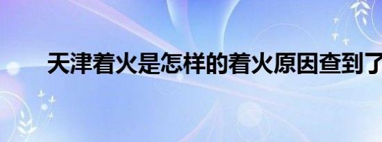 天津着火是怎样的着火原因查到了吗