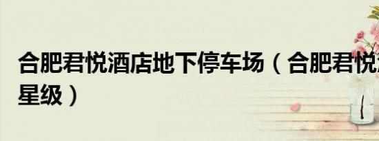 合肥君悦酒店地下停车场（合肥君悦酒店是几星级）