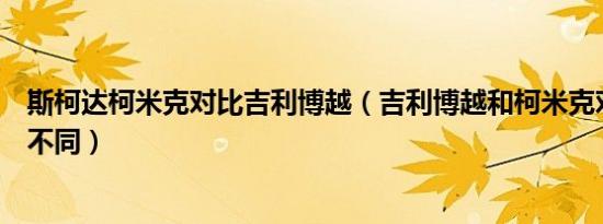 斯柯达柯米克对比吉利博越（吉利博越和柯米克对比有什么不同）