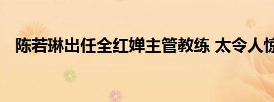 陈若琳出任全红婵主管教练 太令人惊喜了