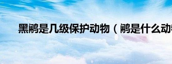 黑鹇是几级保护动物（鹇是什么动物）