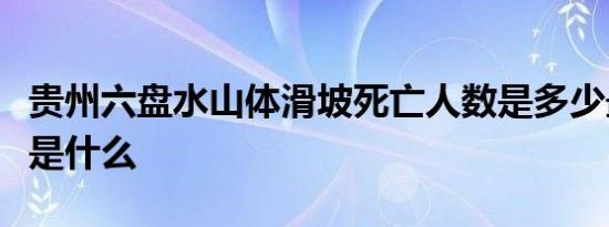 贵州六盘水山体滑坡死亡人数是多少最新情况是什么