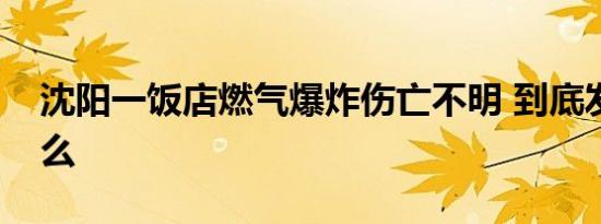 沈阳一饭店燃气爆炸伤亡不明 到底发生了什么