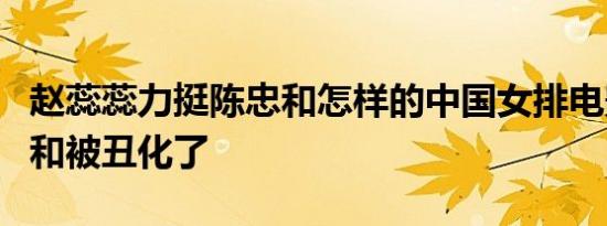 赵蕊蕊力挺陈忠和怎样的中国女排电影里陈中和被丑化了