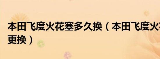 本田飞度火花塞多久换（本田飞度火花塞多久更换）