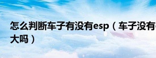 怎么判断车子有没有esp（车子没有esp影响大吗）