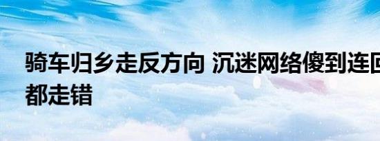 骑车归乡走反方向 沉迷网络傻到连回家的路都走错