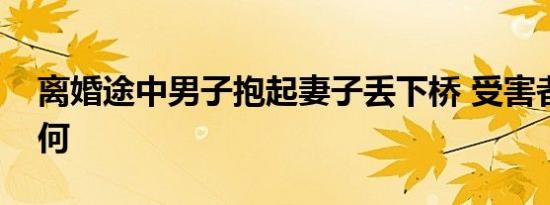 离婚途中男子抱起妻子丢下桥 受害者伤势如何