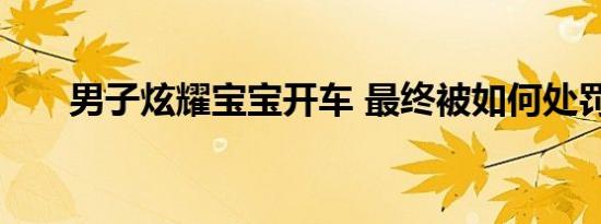 男子炫耀宝宝开车 最终被如何处罚的