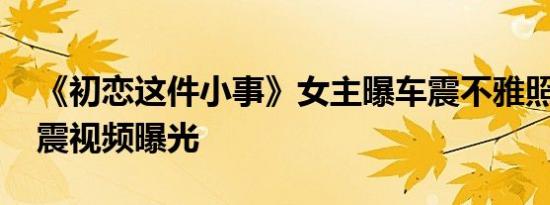 《初恋这件小事》女主曝车震不雅照 全裸车震视频曝光