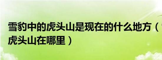 雪豹中的虎头山是现在的什么地方（雪豹中的虎头山在哪里）