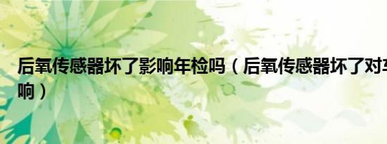 后氧传感器坏了影响年检吗（后氧传感器坏了对车有什么影响）
