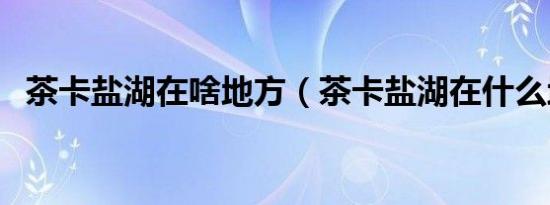 茶卡盐湖在啥地方（茶卡盐湖在什么地方）