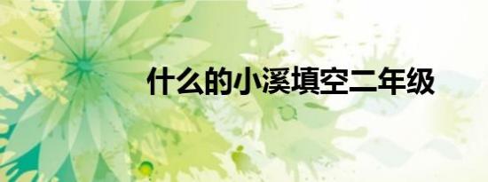 什么的小溪填空二年级