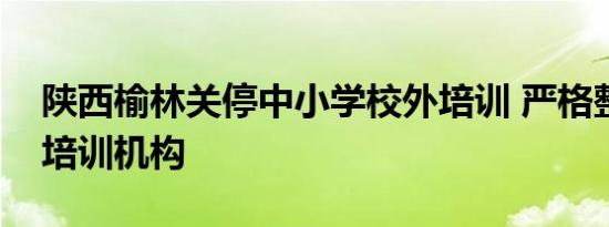 陕西榆林关停中小学校外培训 严格整治课外培训机构