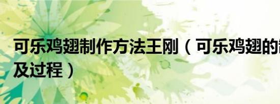 可乐鸡翅制作方法王刚（可乐鸡翅的制作方法及过程）
