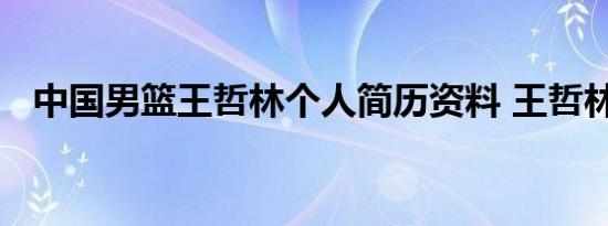中国男篮王哲林个人简历资料 王哲林身高