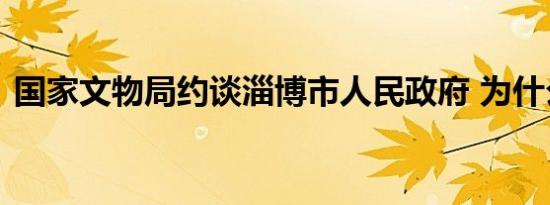 国家文物局约谈淄博市人民政府 为什么约谈