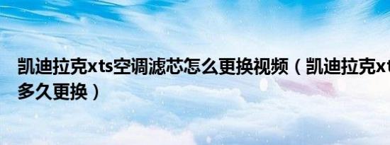 凯迪拉克xts空调滤芯怎么更换视频（凯迪拉克xts空调滤芯多久更换）
