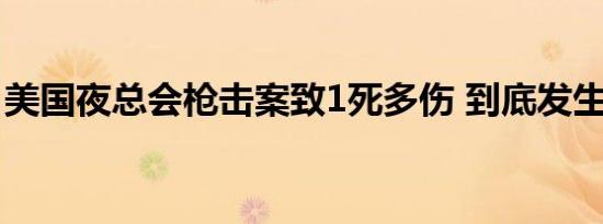 美国夜总会枪击案致1死多伤 到底发生了什么