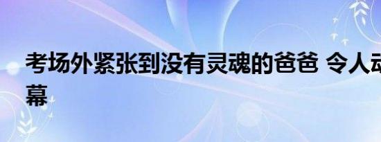 考场外紧张到没有灵魂的爸爸 令人动容的一幕