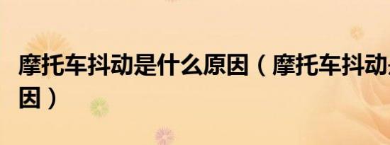 摩托车抖动是什么原因（摩托车抖动是什么原因）
