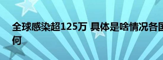 全球感染超125万 具体是啥情况各国形势如何