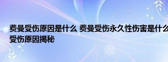 费曼受伤原因是什么 费曼受伤永久性伤害是什么意思 费曼受伤原因揭秘