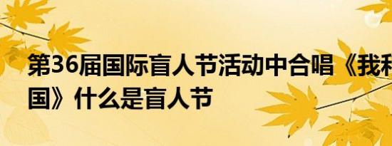 第36届国际盲人节活动中合唱《我和我的祖国》什么是盲人节