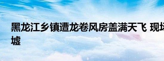 黑龙江乡镇遭龙卷风房盖满天飞 现场一片废墟