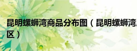 昆明螺蛳湾商品分布图（昆明螺蛳湾属于什么区）