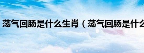 荡气回肠是什么生肖（荡气回肠是什么意思）