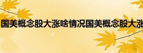 国美概念股大涨啥情况国美概念股大涨怎样的
