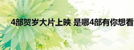 4部贺岁大片上映 是哪4部有你想看的吗