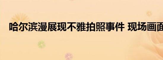 哈尔滨漫展现不雅拍照事件 现场画面曝光
