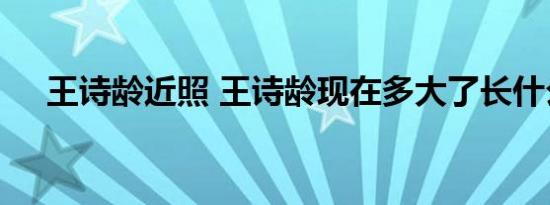 王诗龄近照 王诗龄现在多大了长什么样