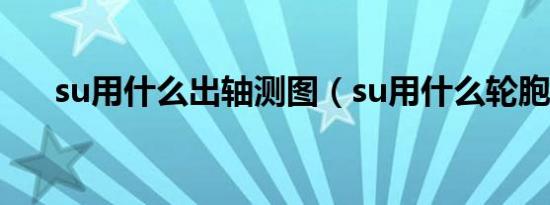 su用什么出轴测图（su用什么轮胞好）