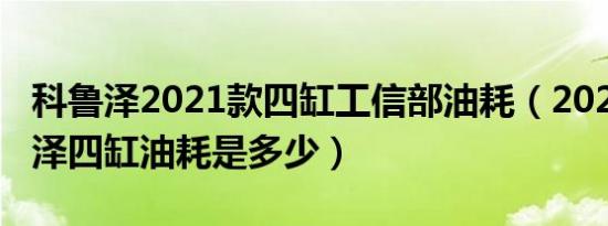 科鲁泽2021款四缸工信部油耗（2021款科鲁泽四缸油耗是多少）