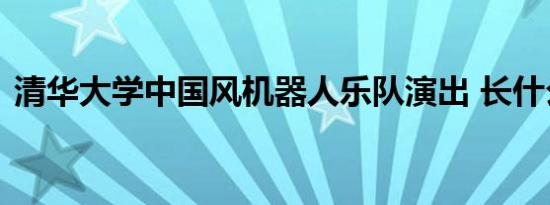 清华大学中国风机器人乐队演出 长什么样子